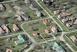 Aerial view of Újtikos