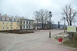 View from the Market Square. On the left: Inn at 2 Zamkowa Street and Zaleski Villa