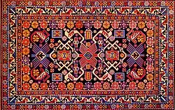 An Azerbaijani carpet from the Shirvan group from Bijo village, mid-19th century