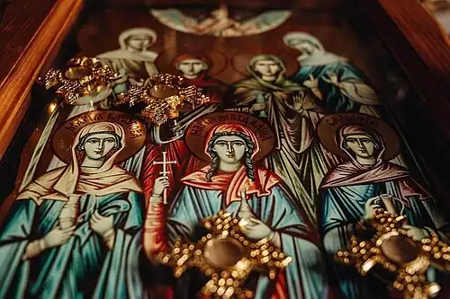 Icons in the church of the Holy Myrrhbearers in Bolekhiv