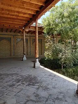 A traditional open iwan structure in the courtyard of CAMUZ