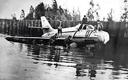 Flooding of Hatzor Airbase in the second half of the 1950s: an affected Dassault Mystère IV A jet
