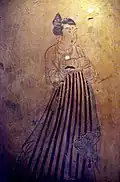 Maid from the tomb of Wei guifei (韋貴妃), Tang dynasty.