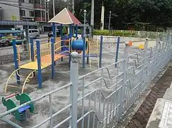 A children's playground at Poblacion Park