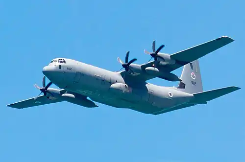C-130J Shimshon during Israel's 68th Independence Day.