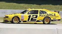 Yellow-and-black race car