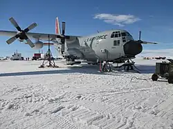 LC-130 at Pegasus Field, 2014