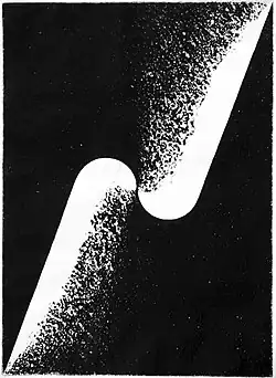 Sand segment diagonal, collography, 1963