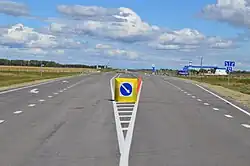 The 176th km of A322 highway near Shipunovo in Shipunovsky District of Altai Krai[3]