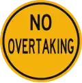 No overtaking