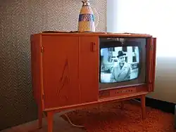 Image 24The 1950s was the beginning period of rapid television ownership. In their infancy, television screens existed in many forms, including round. (from 1950s)