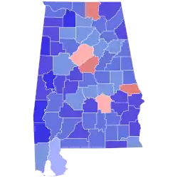 Results of the gubernatorial election by county