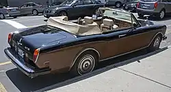 Rolls Royce Corniche circa 1986, with a manually installed tonneau cover