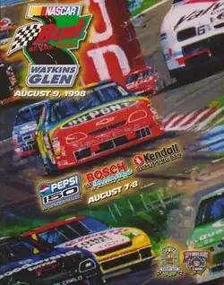 The 1998 The Bud at The Glen program cover.