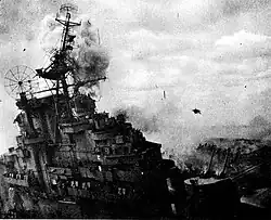 Franklin's bridge on 19 March 1945