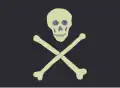 19th century Jolly Roger used by Barbary corsairs