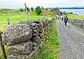 Natural stone walls on the way to the Heathland Center
