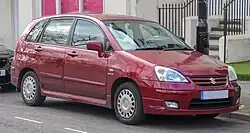 Suzuki Liana GLX hatchback (front; UK)