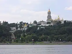 Kyiv Pechersk Lavra as seen from the Dnieper River.