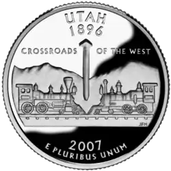 Utah quarter dollar coin