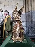 Before the relics display in the cloisters of St Servatius'