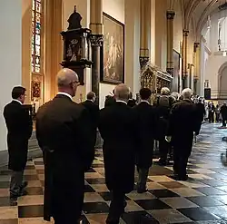 Returning to the church after the procession, 2018