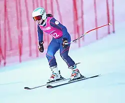 Woman skiing