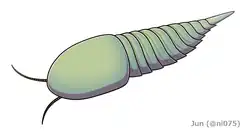 Life restoration of Tremaglaspis unite (Tremaglaspididae)