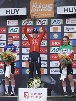 Winner Puck Pieterse on the podium