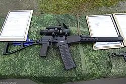 An ASM with a 30-round magazine