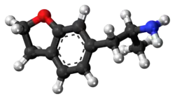 Ball-and-stick model of the 6-APDB molecule