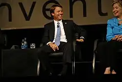 Edwards and Clinton during the debate