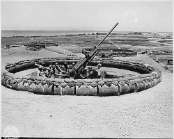90mm AA gun on Okinawa base
