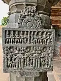 A relief showing the Vedic legend of samudra-manthan