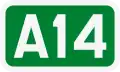 A14 motorway shield}}