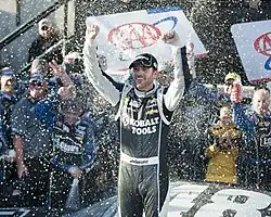 Jimmie Johnson won the race