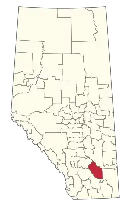 Location within Alberta
