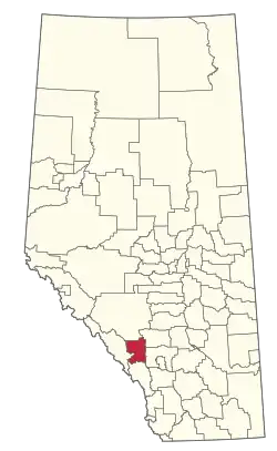 Location within Alberta