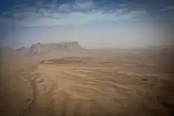 A mountain range photographed during a visit to Shorabok District in March 2015