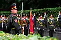 A soldier of the honor guard at the Tomb of the Unknown Soldier.