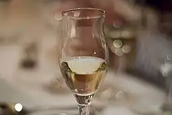 Image 18A glass of grappa, a grape-based pomace brandy of Italian origin. Grappa is a protected name in the European Union. (from List of national drinks)