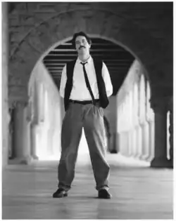 Gioia in the main quad of Stanford University, 1991