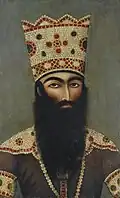 A son of Fath'Ali Shah Qajar wearing a large jeweled Taj
