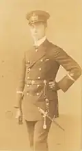 A young Johannes Spiess in military uniform