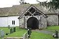 Aberedw Church porch - Repaired 1888