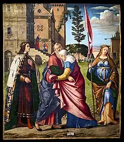 Carpaccio, with Saint Louis IX and Saint Liberata.