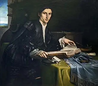 Lorenzo Lotto Gentleman in His Study, 98 × 116 cm