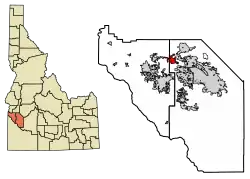 Location of Star in Ada County and Canyon County, Idaho