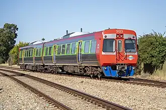 3000-3100 Class Railcars 3124 and 3123 at Midlunga railway station