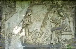 Marmorrelief für seine verstorbene Frau Elsbeth, geb. Riedel, 1907